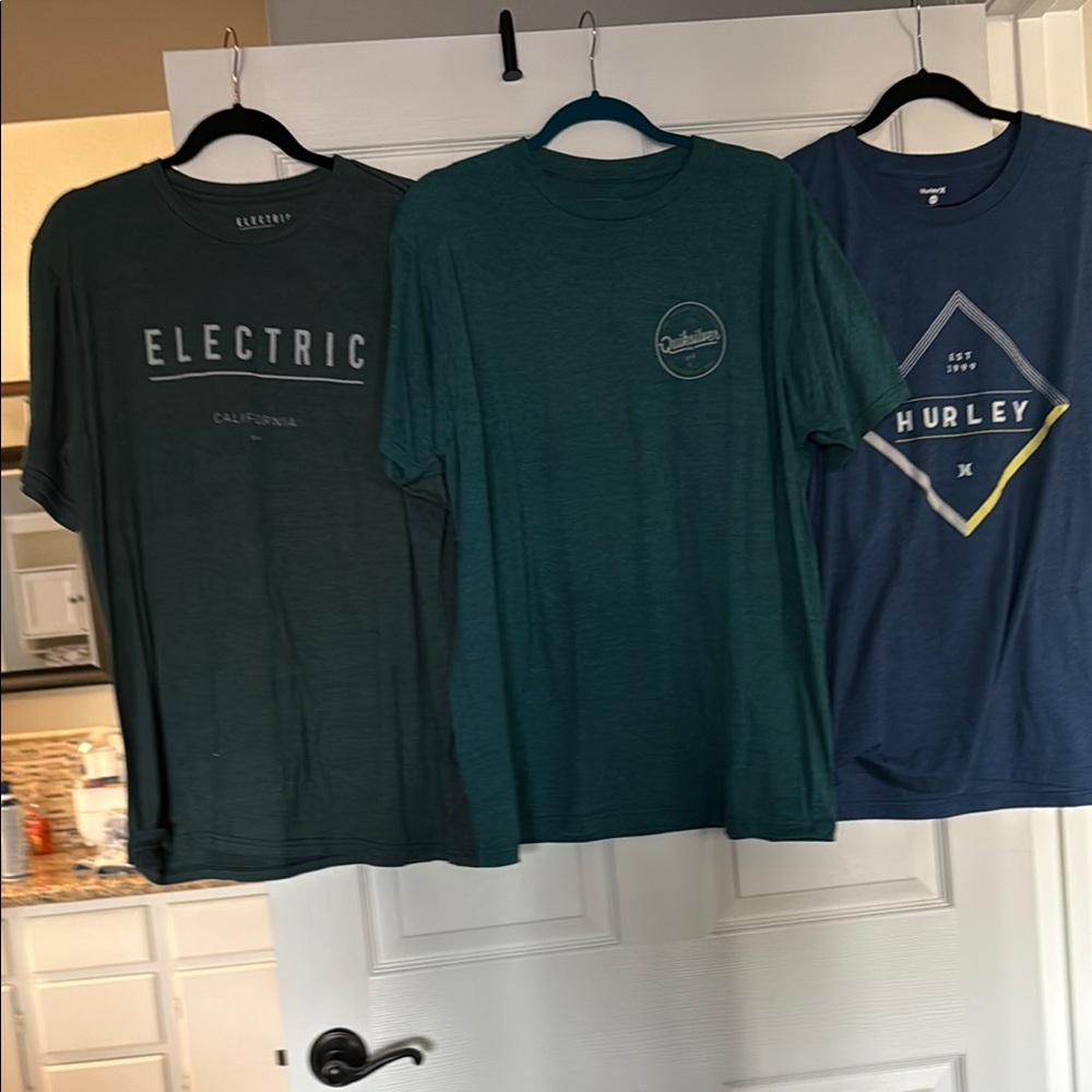 Electric, Quiksilver, and Hurly Set of Three T-Shirts